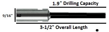 product Baum / Nygren Teflon Coated 7/32" Drill Bit 1.9" Drilling Capacity